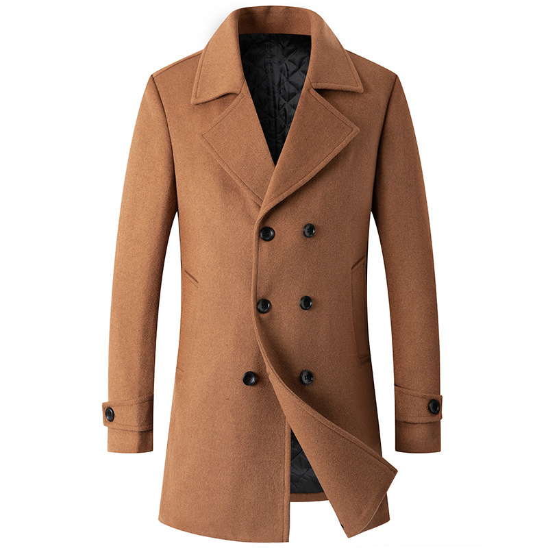 Double Breasted Coat Men Peaco - Wool Coat Peacoat recensie en prijs