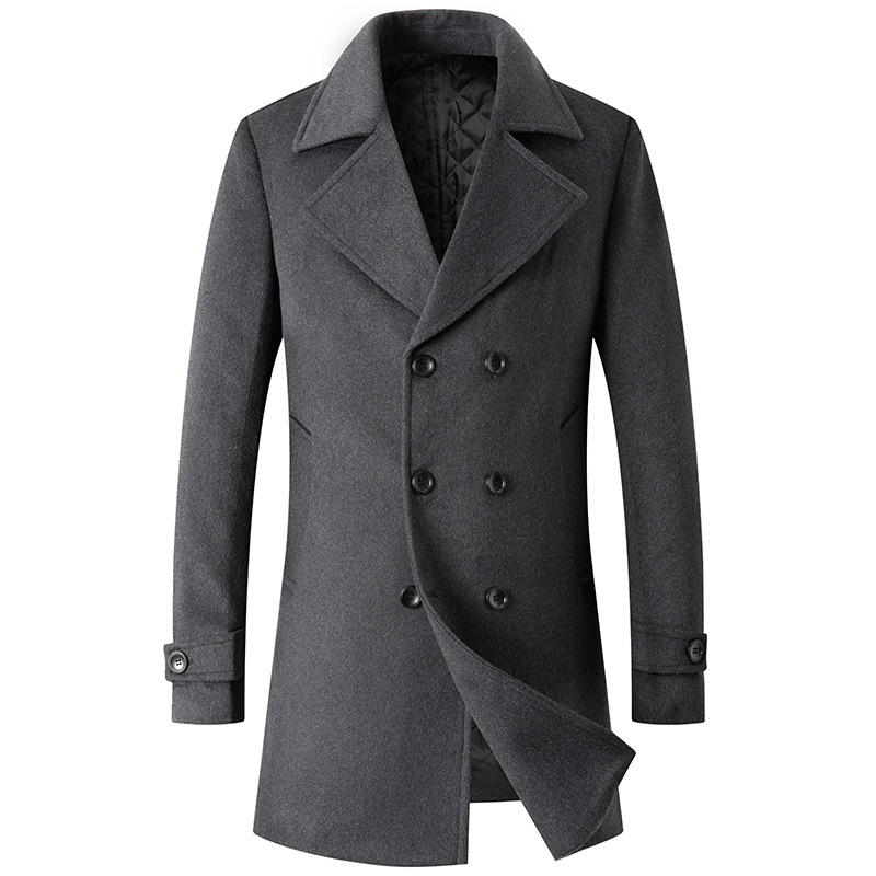 Double Breasted Coat Men Peaco - Wool Coat Peacoat recensie en prijs